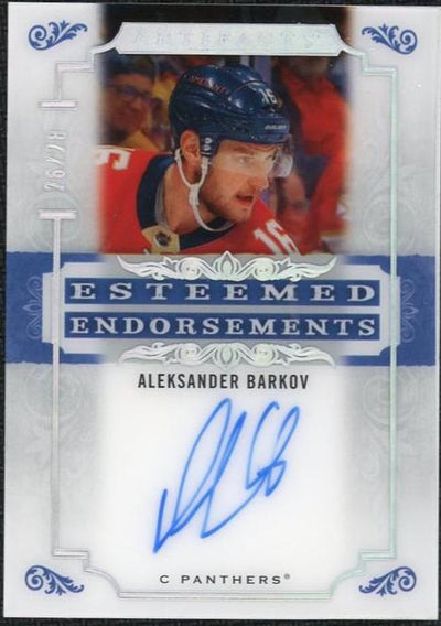 2023 Upper Deck Artifacts EE-AB Aleksander Barkov Esteemed Endorsements /35 Florida Panthers Auto