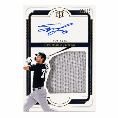2025 National Treasures Spencer Jones Rookie Patch Auto RPA RC Silhouette /25