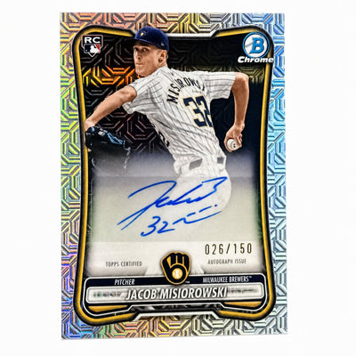 2026 Bowman Chrome Jacob Misiorowski Rookie RC Mojo Refractor Auto /150