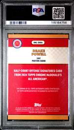 2024 Topps Chrome Mcdonald's All American All American Autographs Blue Raywave Drake Powell #DRA PSA 9