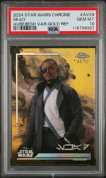 2024 Topps Star Wars Chrome Aurebesh Var Gold Refractor Skad #AV-29 /50 PSA 10