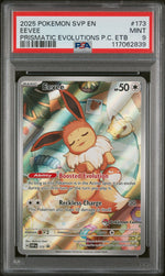2025 Pokemon Scarlet and Violet Prismatic Evolutions Pokemon Center Elite Trainer Box Eevee #173 PSA 9