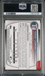 2025 Bowman Chrome Prospect Autograph Refractor Yeremi Cabrera #CPAYC /499 PSA 9