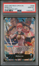 2023 One Piece Kingdom of Conspiracies Japanese Alternate Art Rebecca #OP04039L PSA 10