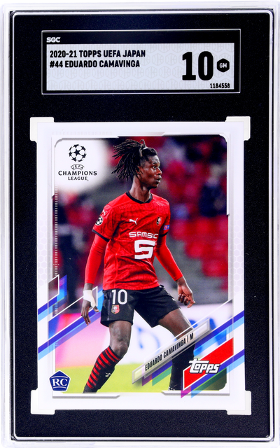 2020-21 Topps UEFA Japan Eduardo Camavinga #44 RC SGC 10