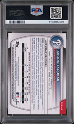 2025 Bowman Chrome Prospect Autographs Orange Wave Aroon Escobar #CPAAE /25 PSA 9