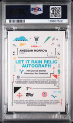 2024 Bowman U Best Let It Rain Aneesah Morrow #LRRA-AM Relic Auto PSA 8