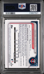 2024 Bowman Draft Yellow Lunar Crater Refractor Walker Jenkins #BDC166 /75 PSA 8