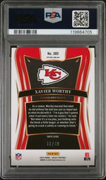 2024 Panini Select Red Prizm Xavier Worthy #385 RC Suite Level /49 PSA 10