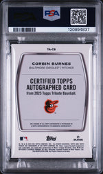 2025 Topps Tribute Blue Corbin Burnes #TA-CB Auto /150 PSA 10