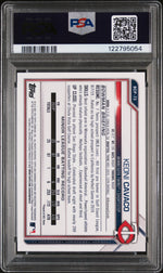 2021 Bowman Chrome Prospects Yellow Mini Diamond Refractor Keoni Cavaco #BCP73 PSA 9