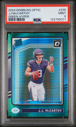 2024 Optic Green Hyper JJ Mccarthy #235 PSA 9