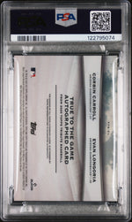 2025 Topps Tribute True to the Game Red Carroll/Longoria #TTGCL Auto /10 PSA 10