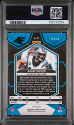 2024 Panini Mosaic Purple No Huddle Adam Thielen #31 /50 PSA 8