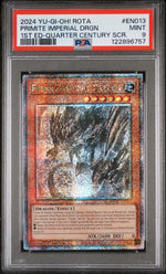 2024 Yu-Gi-Oh! ROTA Quarter Century SCR Primite Imperial Dragon #EN013 PSA 9
