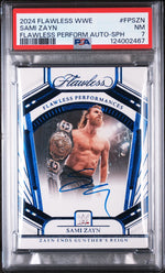 2024 Panini Flawless WWE Flawless Performances Autographs Sapphire Sami Zayn #FPSZN PSA 7