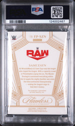2024 Panini Flawless WWE Flawless Performances Autographs Sapphire Sami Zayn #FPSZN PSA 7