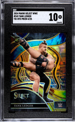 2024 Panini Select WWE Ringside Tie-Dye Prizm Tank Ledger #243 RC /25 SGC 10