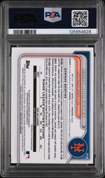 2024 Bowman Chrome Prospect Autographs Prspct Au-Mini Diamond Ref Jermy Rodriguez #CPAJRZ /100 PSA 8