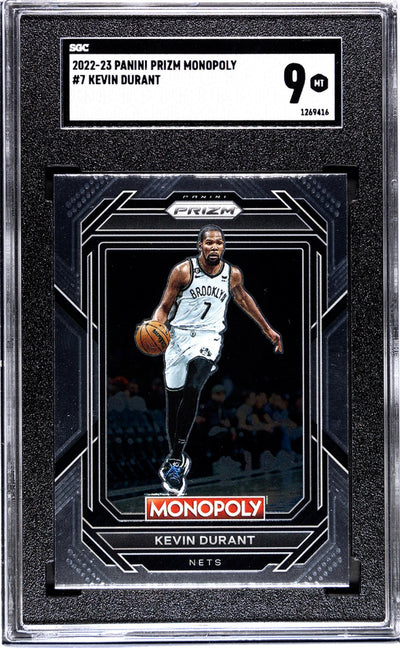 2022 Panini Prizm Monopoly Kevin Durant #7 SGC 9