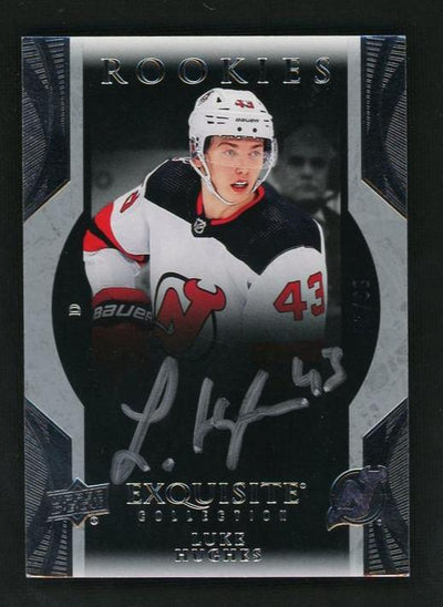 2023 Upper Deck Exquisite R34 Luke Hughes Rookie Devils Auto