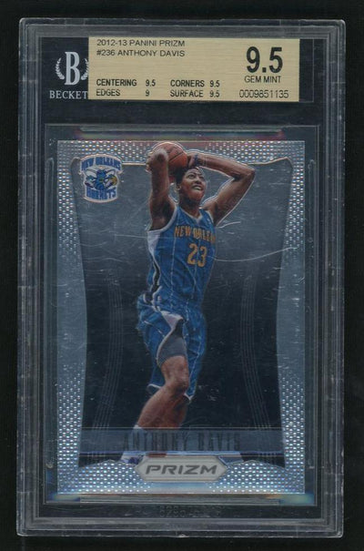 2012 Panini Prizm 236 Anthony Davis Rookie Beckett 9.5 Gem Mint New Orleans