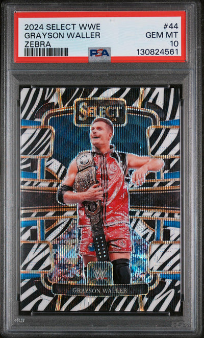 2024 Panini Select WWE Zebra Grayson Waller #44 PSA 10