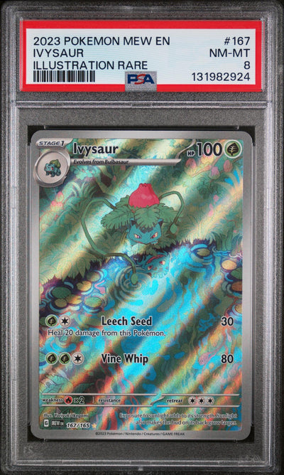 2023 Pokemon Scarlet and Violet 151 Illustration Rare Ivysaur #167 PSA 8