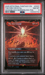 2025 Magic the Gathering Final Fantasy Woodblock Borderless-Foil the Fire Crystal #0337 PSA 8