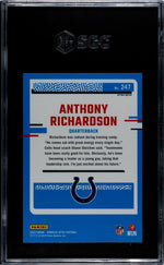 2023 Donruss Optic Purple Shock Prizm Anthony Richardson #247 RC SGC 10