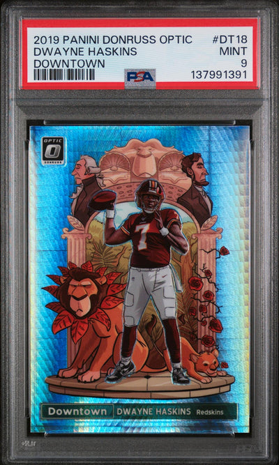 2019 Donruss Optic Downtown Dwayne Haskins #18 PSA 9