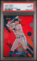 2025 Finest Red Refractor Josh Jung #25 /10 PSA 8