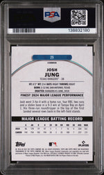 2025 Finest Red Refractor Josh Jung #25 /10 PSA 8