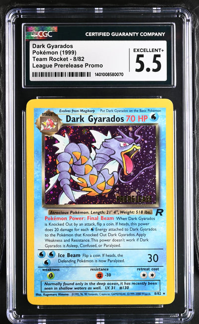 1999 Pokemon #8/82 Dark Gyarados Team Rocket CGC 5.5