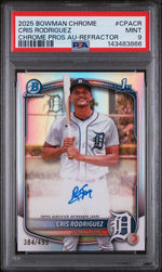 2025 Bowman Chrome Prospect Autographs Refractor Cris Rodriguez #CPA-CR /499 PSA 9
