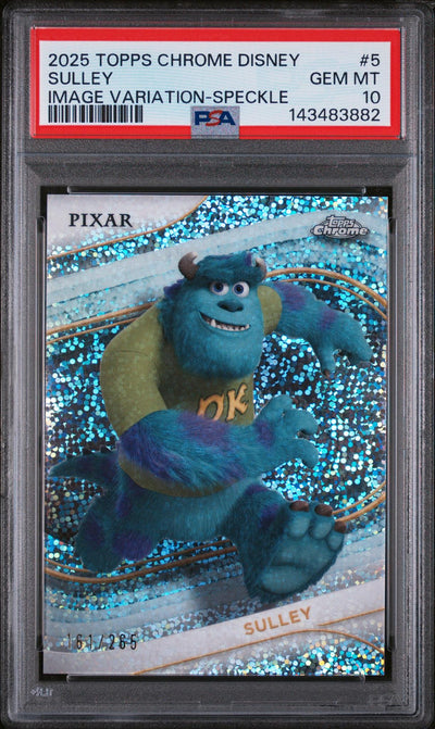 2025 Topps Chrome Disney Image Variation-Speckle Sulley #5 /265 PSA 10