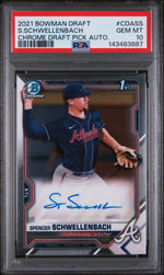 2021 Bowman Draft Chrome Autograph Spencer Schwellenbach #CDASS PSA 10