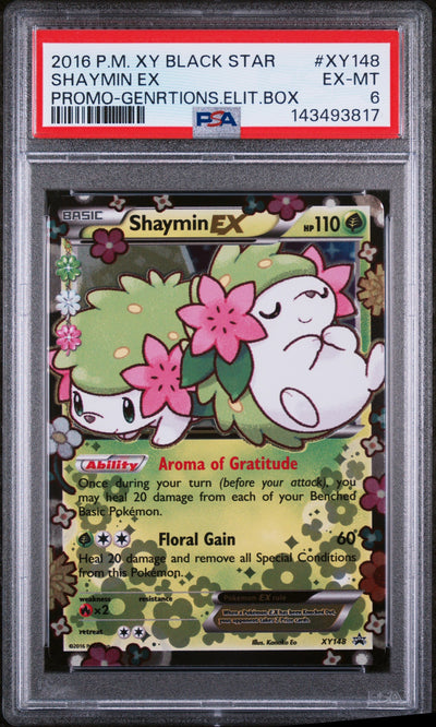 2016 Pokemon XY Black Star Promo Generations Elite Trainer Box Shaymin Ex #XY148 PSA 6