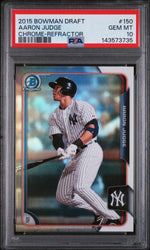 2015 Bowman Draft Chrome Refractor Aaron Judge #150 PSA 10