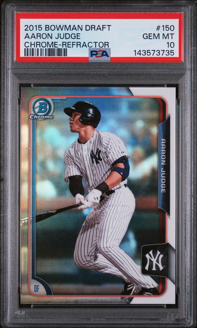2015 Bowman Draft Chrome Refractor Aaron Judge #150 PSA 10