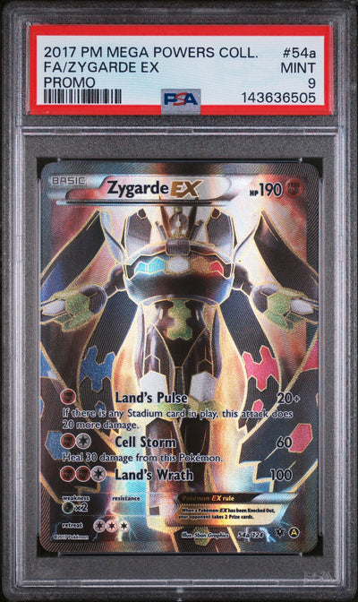 2017 Pokemon Mega Powers Collection Zygarde Ex #54A /143636505 PSA 9