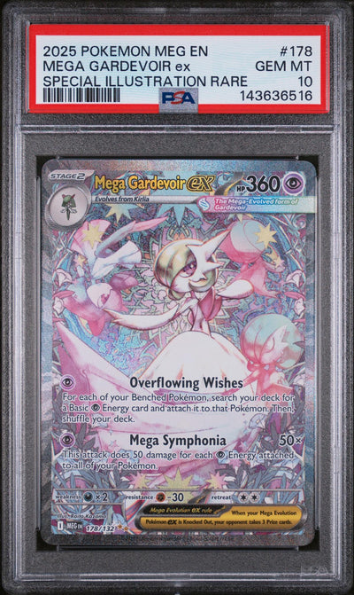 2025 Pokemon Mega Evolution Special Illustration Rare Mega Gardevoir Ex #178 PSA 10