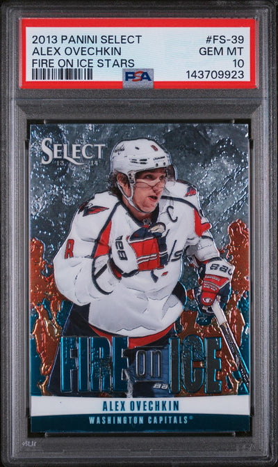 2013 Panini Select Fire On Ice Stars Alexander Ovechkin #FS-39 PSA 10
