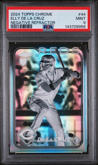 2024 Topps Chrome Negative Refractor Elly De La Cruz #44 PSA 9