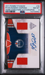 2011 Panini Titanium Home Sweaters Autographs Home Sweaters Autographs Ryan Nugent-Hopkins #30 /100 PSA 8