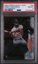 2020 Topps Clearly Authentic Autographs Randy Arozarena #RA PSA 8