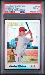 2019 Topps Heritage Chrome Refractor Shohei Ohtani #THC430 /570 PSA 8