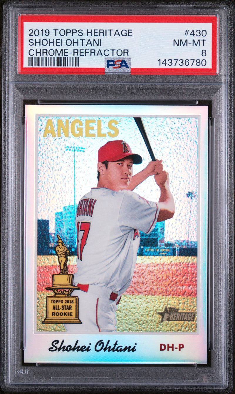 2019 Topps Heritage Chrome Refractor Shohei Ohtani #THC430 /570 PSA 8