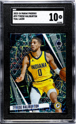2023-24 Panini Phoenix #99 Tyrese Haliburton Teal Lazer SGC 10