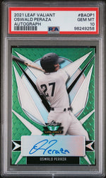 2021 Leaf Valiant Oswald Peraza #BA-OP1 Auto PSA 10